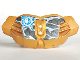 Hero Factory Chest Armor Large with Blue and White Chi and Fractures on Dark Gray Pattern (Stickers) - Set 70202, 98604pb02