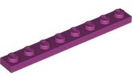 Plate 1 x 8, 3460 Magenta N