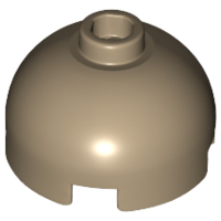 Brick, Round 2 x 2 Dome Top, 553 Dark Tan N