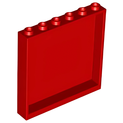 Деталь LEGO Панель Lego Panel 1 x 6 x 5 59349 (35286, 59350) Red U