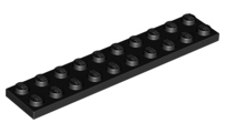 Plate 2 x 10, 3832 Black N