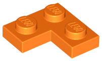 Plate 2 x 2 Corner, 2420 Orange N