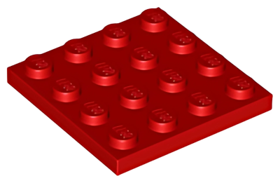 Деталь LEGO Plate 4 x 4 3031 Red U