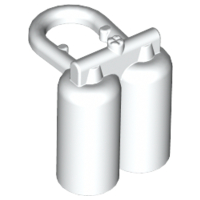Minifigure Air Tanks, 3838 White U