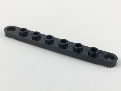 Technic, Plate 1 x 8 with Toothed Ends, 4442 Black U
