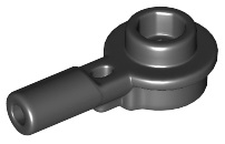 Bar 1L with 1 x 1 Round Plate with Hollow Stud, 32828 Black U