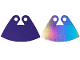 Minifigure Cape Cloth, Short, Triangle Neck Cut with Dark Purple and Silver Holographic Sides, 108322