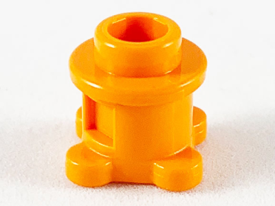 Brick, Round 1 x 1 x 2/3 with Flower Edge (4 Knobs on Base), 33286 Orange U