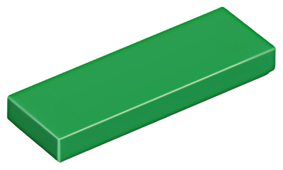 Деталь LEGO Tile 1 x 3 63864 (37294) Green U