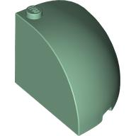 Lego 49612 Brick, Round Corner 4 x 4 x 2 2/3 Dome Top Sand Green N