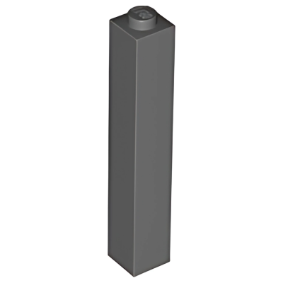 Деталь Lego Кубик Brick 1 x 1 x 5 - Solid Stud 2453b Dark Bluish Gray U