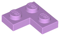 Plate 2 x 2 Corner, 2420 Medium Lavender U