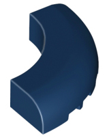 Brick, Round Corner 5 x 5 without Studs, 24599 Dark Blue U