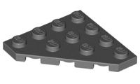 Wedge, Plate 4 x 4 Cut Corner, 30503 Dark Bluish Gray N