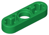 Technic, Liftarm Thin 1 x 3 - Axle Holes, 6632 Green U