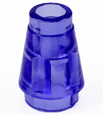 Cone 1 x 1 with Top Groove, 4589b Trans-Purple N