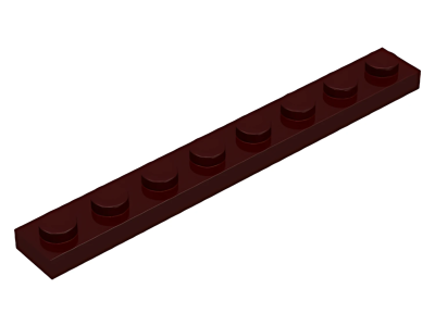 Деталь LEGO Plate 1 x 8 3460 Dark Brown U