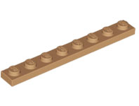 Plate 1 x 8, 3460 Medium Nougat U