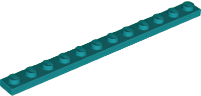 Деталь LEGO Plate 1 x 12 60479 Dark Turquoise N
