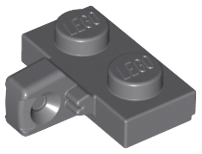 Hinge Plate 1 x 2 Locking with 1 Finger on Side with Bottom Groove, 44567a Dark Bluish Gray U