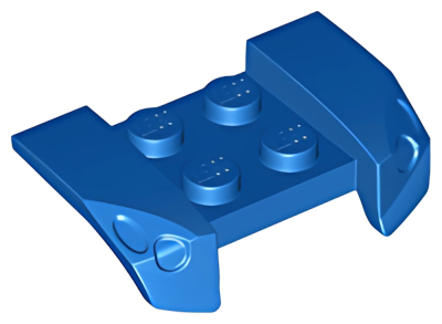 Деталь LEGO Брызговик Lego Vehicle, Mudguard 2 x 4 with Headlights Overhang 44674 Blue U