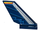 Tail Shuttle with Silver Edge and Dark Blue Rudder with Circuitry Pattern on Right Side (Sticker) - Set 70315, 6239pb060R  