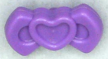 Friends Accessories Bow with Heart and Small Pin, 92355c Medium Lavender U