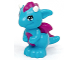 Dragon, Elves, Baby with Molded Magenta Stomach, Spines, and Wings and Printed White Horns Pattern (Miku), 26090pb01