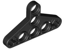 Technic, Liftarm, Modified Triangle Thin 3 x 5 with Full Supports, 2905 Black U
