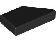Tile, Modified 1 x 2 Wedge Left, 5091 Black N