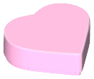 Tile, Round 1 x 1 Heart, 39739 Bright Pink N
