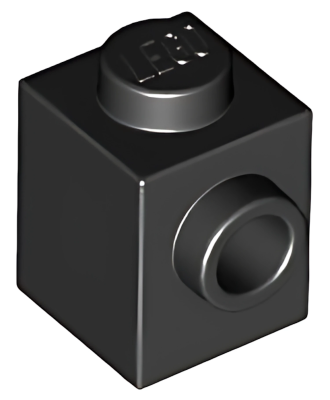 Деталь LEGO Brick, Modified 1 x 1 with Stud on Side 87087 Black U