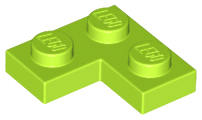 Plate 2 x 2 Corner, 2420 Lime N