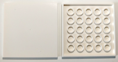 Tile 6 x 6 with Bottom Tubes, 10202 White N