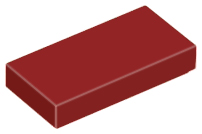 Tile 1 x 2, 3069 Dark Red N