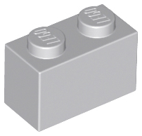 Brick 1 x 2, 3004 Light Bluish Gray U
