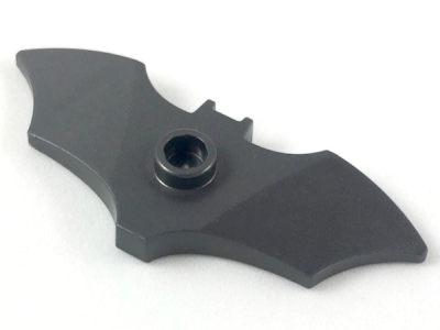 Minifigure, Weapon Batarang, Wide with Stud on Front, 37720e Pearl Dark Gray U