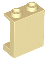 Panel 1 x 2 x 2 with Side Supports - Hollow Studs, 87552 Tan U