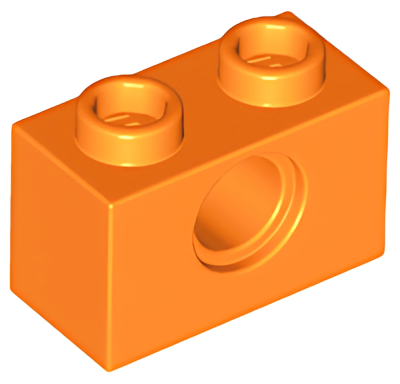 Деталь LEGO Technic, Brick 1 x 2 with Hole 370 Orange U