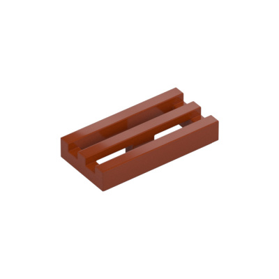 Tile, Modified 1 x 2 Grille (Undetermined Type), 2412 Dark Orange N