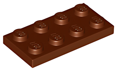 Деталь LEGO Plate 2 x 4 3020  Reddish Brown U