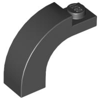 Arch 1 x 3 x 2 Curved Top, 6005 Black N