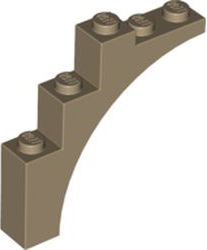Arch 1 x 5 x 4 - Continuous Bow, 2339 Dark Tan N