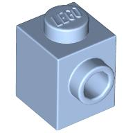 Brick, Modified 1 x 1 with Stud on Side 87087 Bright Light Blue N