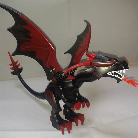 Дракон Lego  Dragon, Fantasy Era, Black Head Dragon02