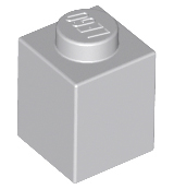 Brick 1 x 1, 3005 Light Bluish Gray N