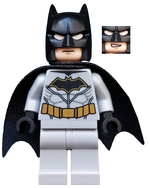 Минифигурка Lego Batman - Light Bluish Gray Suit with Gold Belt, Black Crest, Mask and Cape (Type 3 Cowl) sh552