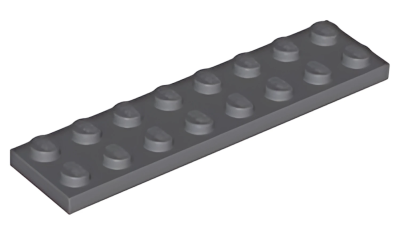 Деталь LEGO Plate 2 x 8 3034 Dark Bluish Gray U