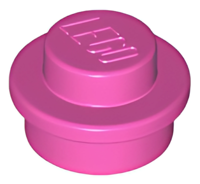Деталь LEGO Plate, Round 1 x 1 4073 Dark Pink U