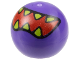 Technic Ball Joint with Red Mouth and Lime Sharp Teeth Pattern, 32474pb012  